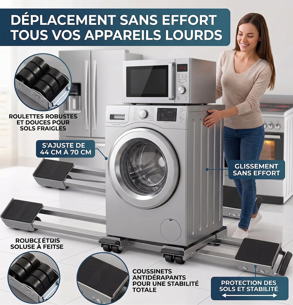 Supports Extensibles avec Roulettes pour Électroménager